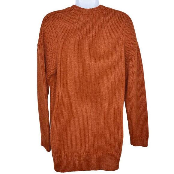 TOBI Womens Rust Orange Knit V Neck Button-Up Long Sleeve Thick Knit Cardigan‎ S - Picture 5 of 8